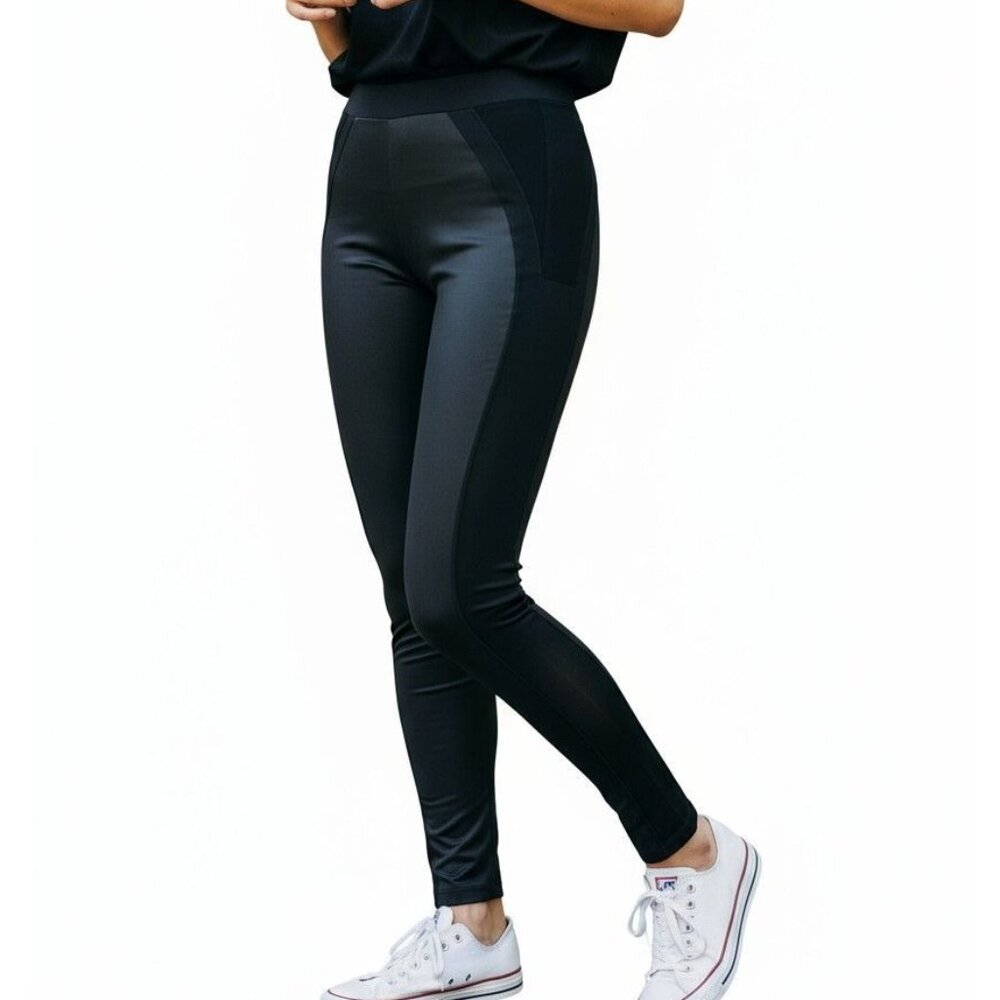 🛍️ BCBGMAXAZRIA "Travis" Faux Leather Leggings - Women's S